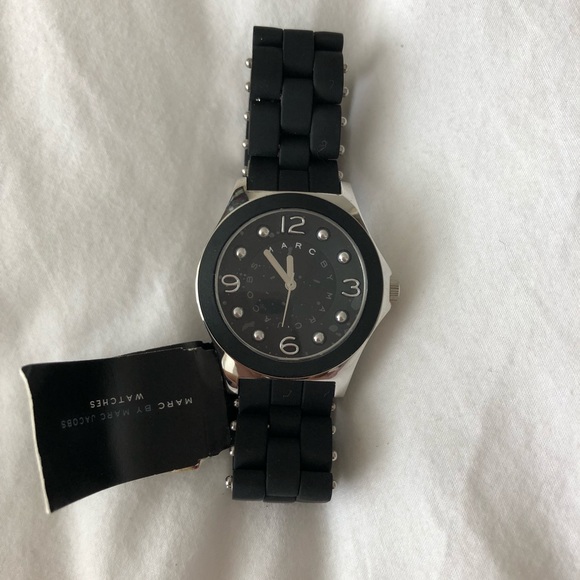 Marc Jacobs silver and black watch
